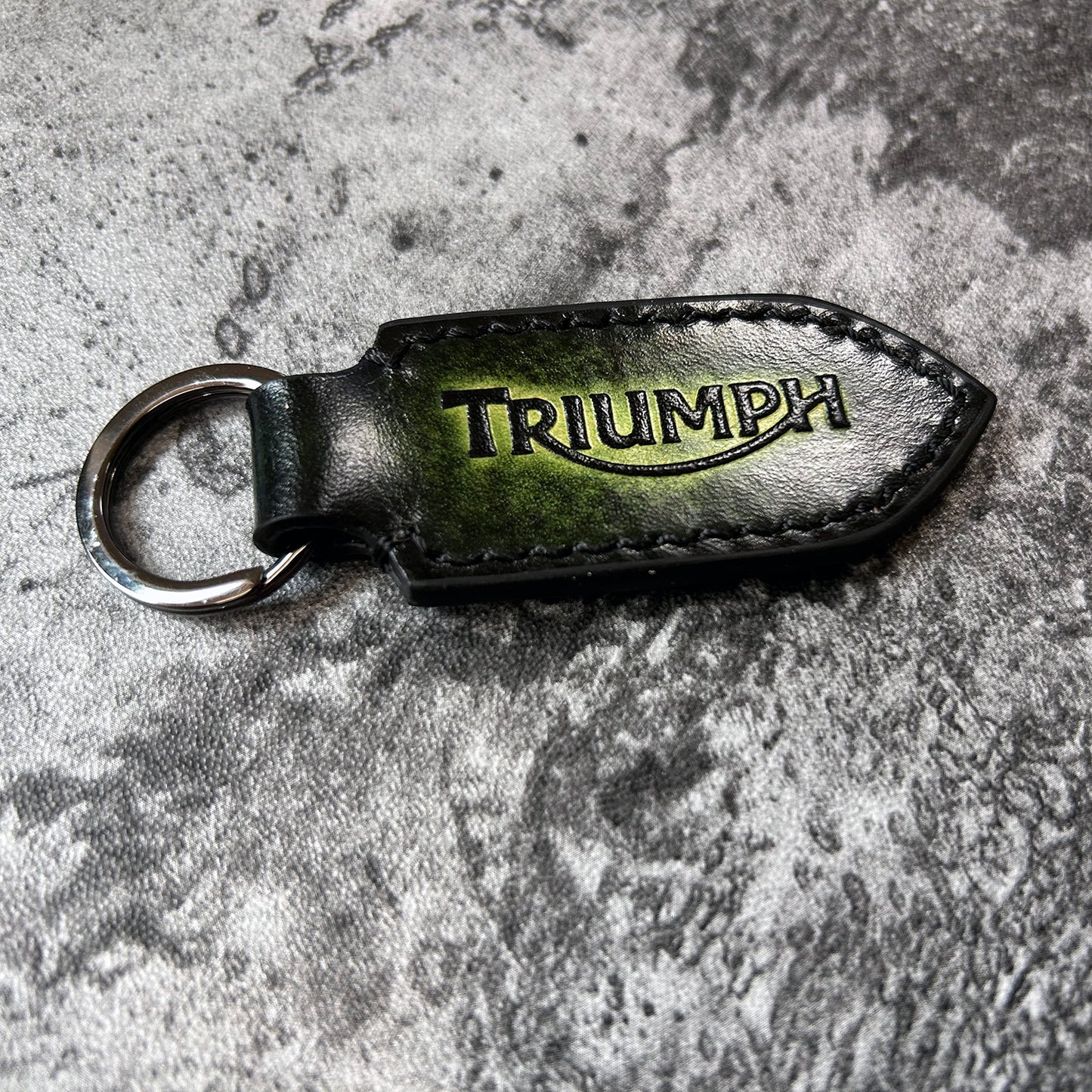 triumph-letter-logo-leather-keychain-darkgreen