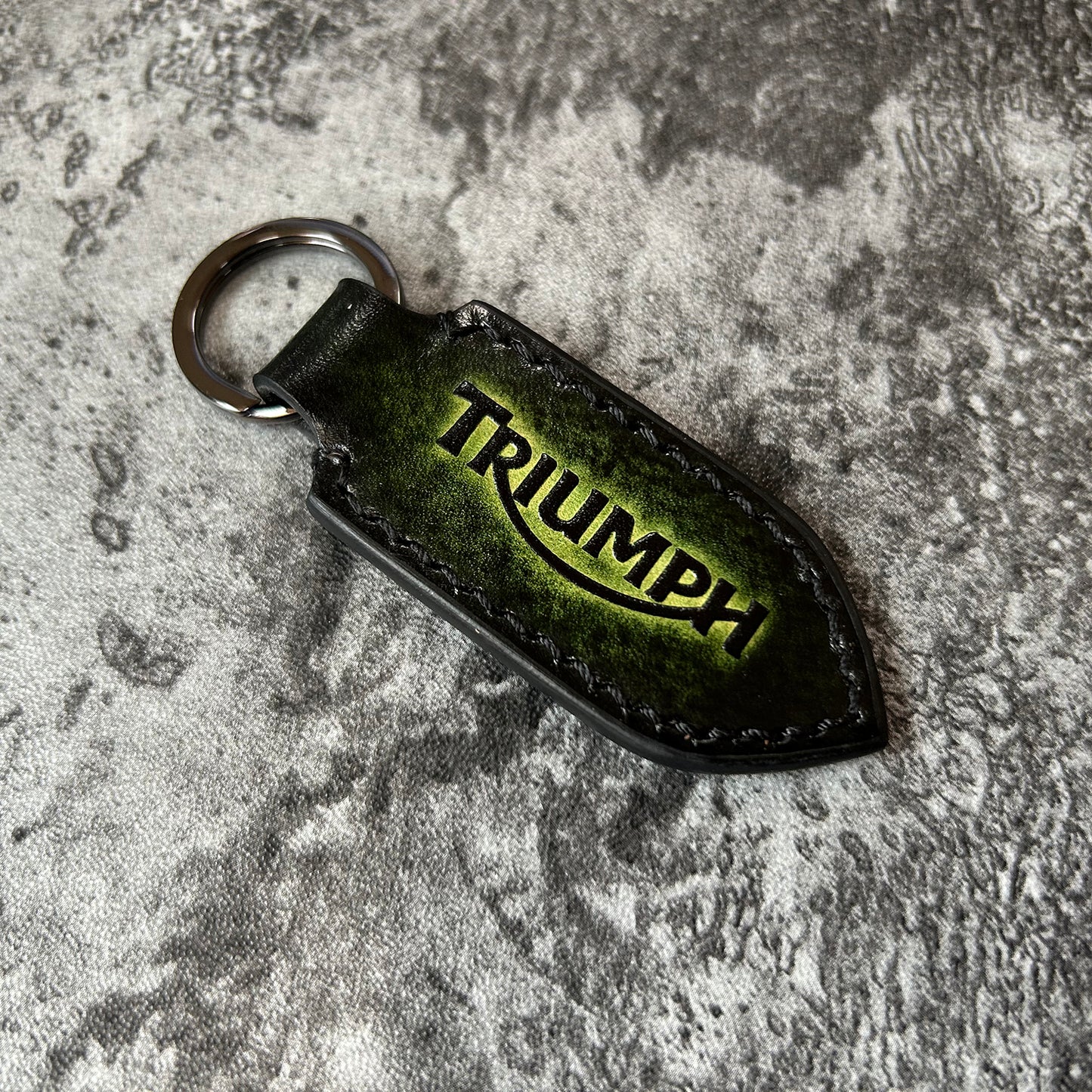 triumph-letter-logo-leather-keychain-darkgreen
