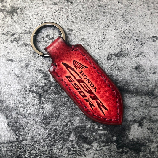 Honda CBR650R Leather Keychain – Pointed Red