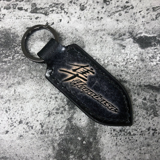 Hayabusa Handmade Leather Keychain – Black