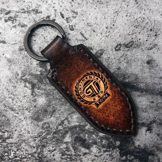 Royal Enfield GT 650 Leather Keychain – Brown