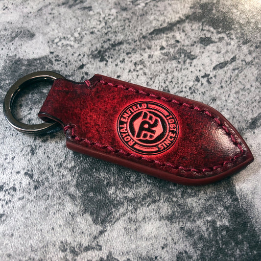 Royal Enfield Handmade Leather Keychain – Pointed