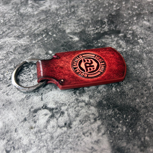 Royal Enfield Leather Keychain – Red