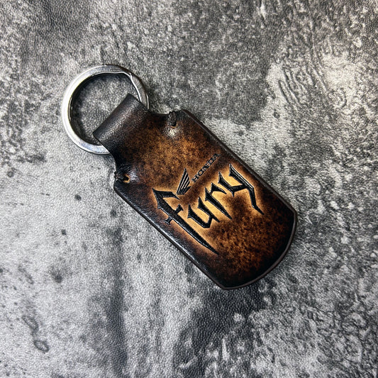 Honda Fury Leather Keychain – Brown