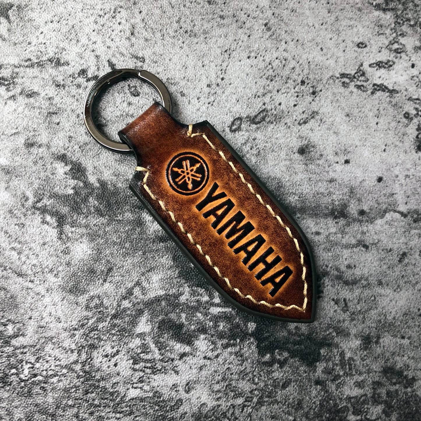 Yamaha leather sale keychain